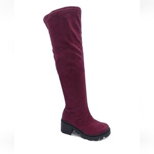 🆕️ 8 WW Burgundy Vivica Wide-Calf Over-the-Knee Boot